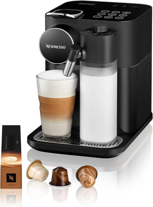 Nespresso De’Longhi EN640.W Gran Lattissima Kaffeekapselmaschine mit automatischem Milchsystem,19 Bar Druck, 1400W,Weiß