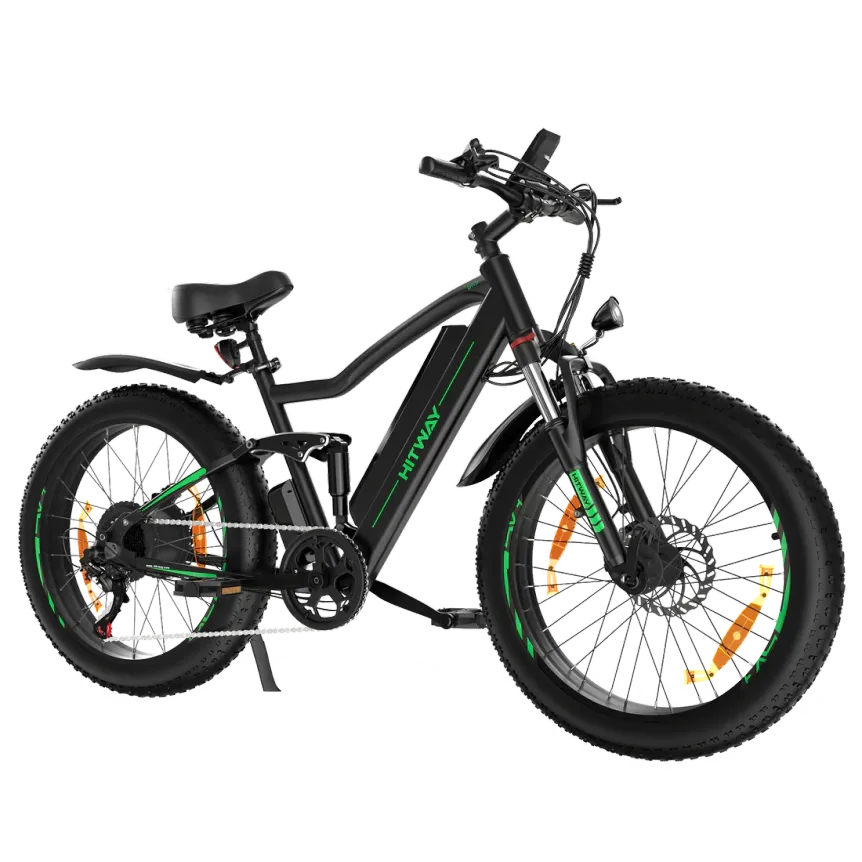 Hitway BK9 E-Bike – 500W Motor, 48V 15Ah, 26 x 4.0 Fat Tire – All-Terrain Mountain E-Bike