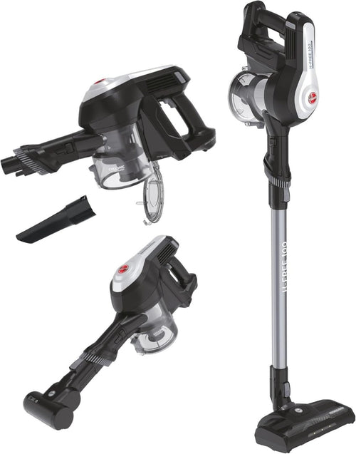 Hoover Akku-Staubsauger Tierhaare H-FREE 100 PETS ohne Beutel + Tierdüse I bis 40 Min. Laufzeit I Staubsauger kabellos mit LED, XL Staubbehlter & Parkfunktion I Akkusauger mit Fugendüse & Staubbürste