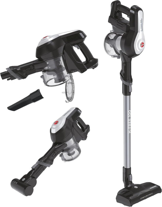 Hoover Akku-Staubsauger Tierhaare H-FREE 100 PETS ohne Beutel + Tierdüse I bis 40 Min. Laufzeit I Staubsauger kabellos mit LED, XL Staubbehlter & Parkfunktion I Akkusauger mit Fugendüse & Staubbürste