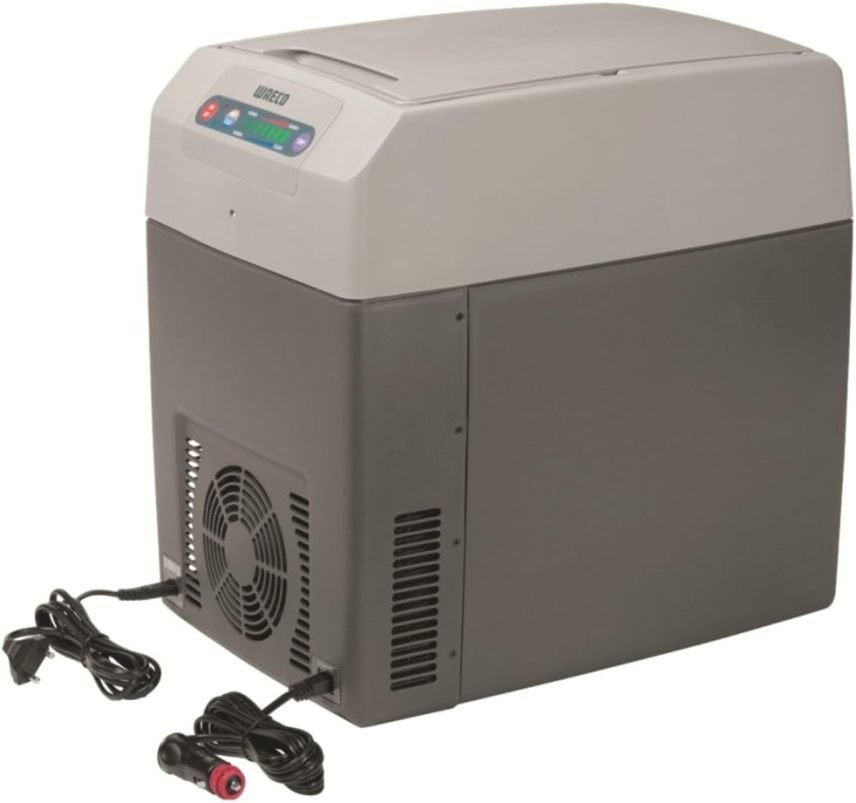 DOMETIC TropiCool TC 21FL – tragbare elektrische Kühlbox, 21 Liter, 12/24 V DC/ 220 – 240 Volt AC für Auto, Lkw, Boot, Reisemobil und Steckdose, Grau 1