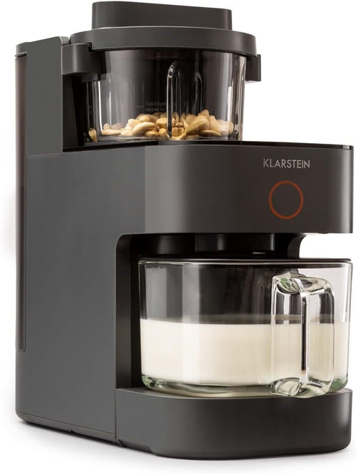 Klarstein Mixer, Standmixer mit 300 Motor- und 1250 Watt Heizleistung, Hochleistungsmixer für Pflanzenmilch Zubereitung, Smoothie Mixer mit 360° Heiztechnologie, 30.000 U/min, Touchscreen, Schwarz 1