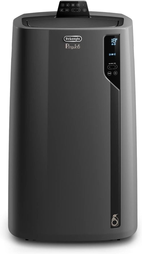 De’Longhi Pinguino PAC EL112 CST mobiles Klimagerät mit Abluftschlauch, Klimaanlage Für Räume bis 110 m³, Luftentfeuchter, Ventilationsfunktion, 24h-Timer, Schwarz
