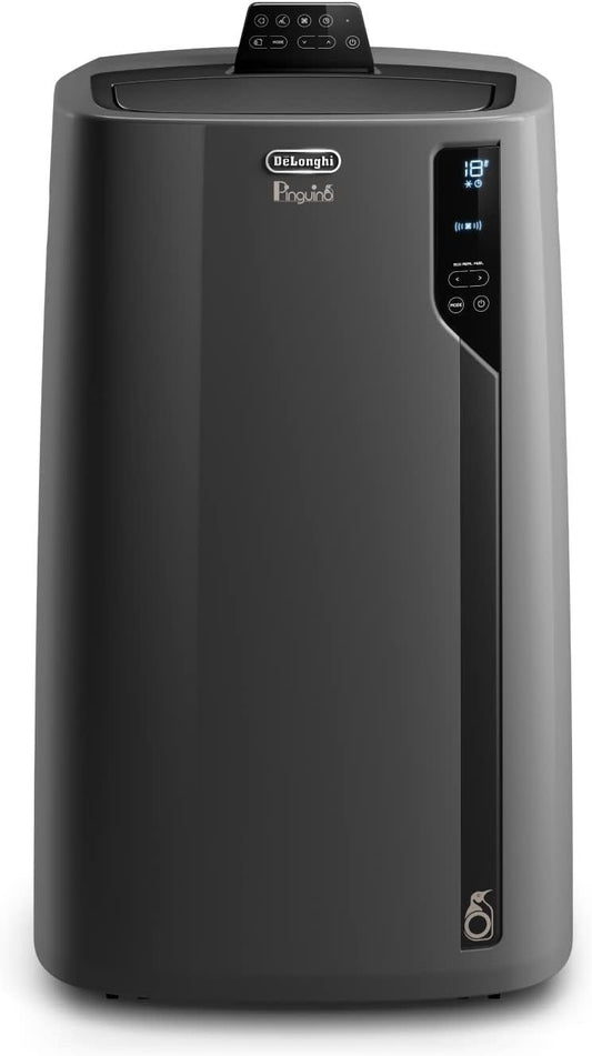 De’Longhi Pinguino PAC EL112 CST mobiles Klimagerät mit Abluftschlauch, Klimaanlage Für Räume bis 110 m³, Luftentfeuchter, Ventilationsfunktion, 24h-Timer, Schwarz