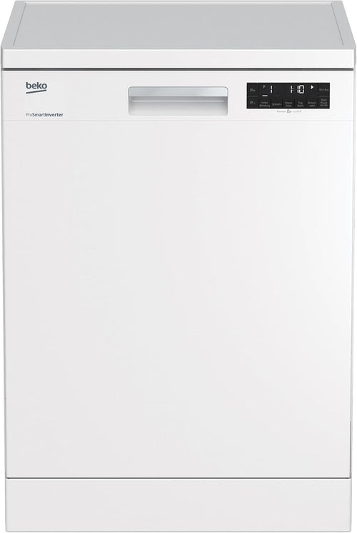 Beko BDFN26420W b300 freistehender Geschirrspüler, unterbaufhig, Platz für 14 Magedecke, Pro Inverter Motor, TrayWash, HygieneIntense, 6 Programme, WaterSafe+, Wei