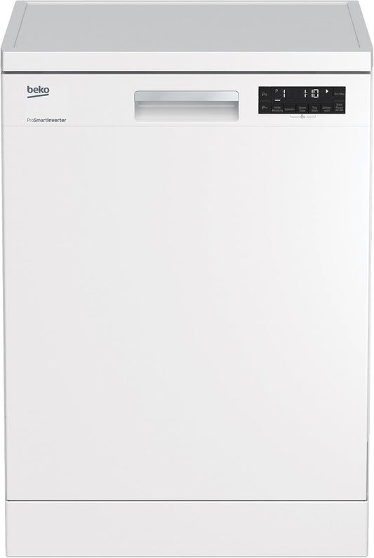 Beko BDFN26420W b300 freistehender Geschirrspüler, unterbaufhig, Platz für 14 Magedecke, Pro Inverter Motor, TrayWash, HygieneIntense, 6 Programme, WaterSafe+, Wei