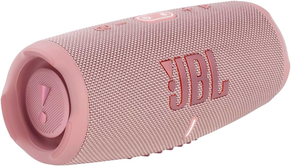JBL Charge 5 Bluetooth-Lautsprecher in Schwarz – Wasserfeste, portable Boombox mit integrierter Powerbank – Eine Akku-Ladung für bis zu 20 Stunden