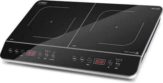CASO Touch 3500 Induktionskochplatte Doppel – Mobile Doppelkochplatte mit hoher Leistung und komfortabler Bedienung