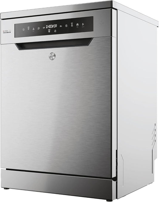 Hoover HF 4C6F0PW Geschirrspüler – Freistehend, 60 cm, 14 Maßgedecke, Energieeffizienzklasse C