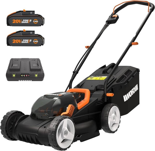 Worx Nitro 34 cm Akku-Rasenmher, Elektrischer Rasenmher, WG779E, 40 V PowerShare PRO 2 STK. 2,5 Ah Akku (Akkus & Ladegert inklusive) 1