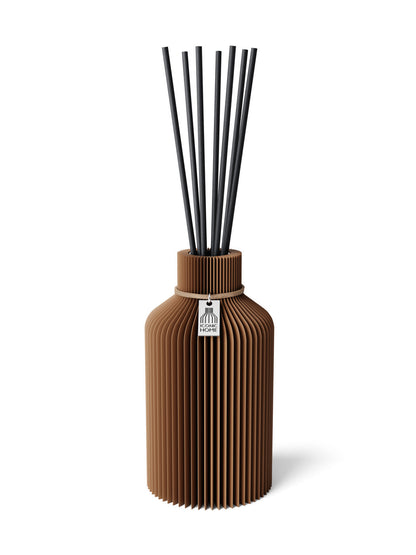 Duftvase Pure Choco Brown 15 cm ICONIC HOME Naturfarbenes Band