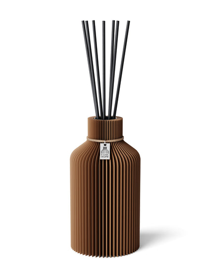 Duftvase Pure Choco Brown 17,5 cm ICONIC HOME Naturfarbenes Band