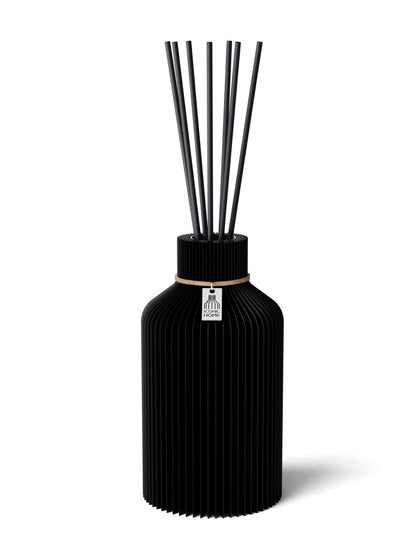 Duftvase Pure Deep Black 17,5 cm ICONIC HOME Naturfarbenes Band