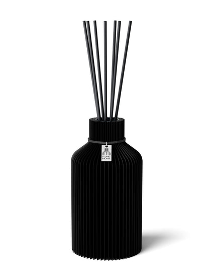 Duftvase Pure Deep Black 17,5 cm ICONIC HOME Schwarzes Band