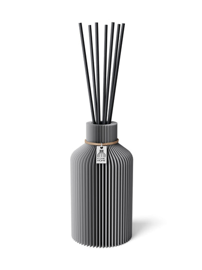 Duftvase Pure Dreamy Gray 15 cm ICONIC HOME Naturfarbenes Band