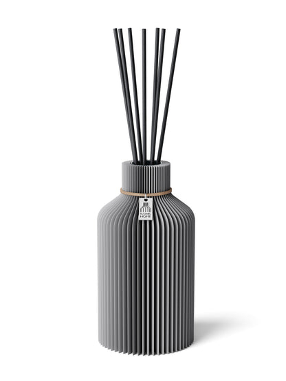 Duftvase Pure Dreamy Gray 17,5 cm ICONIC HOME Naturfarbenes Band