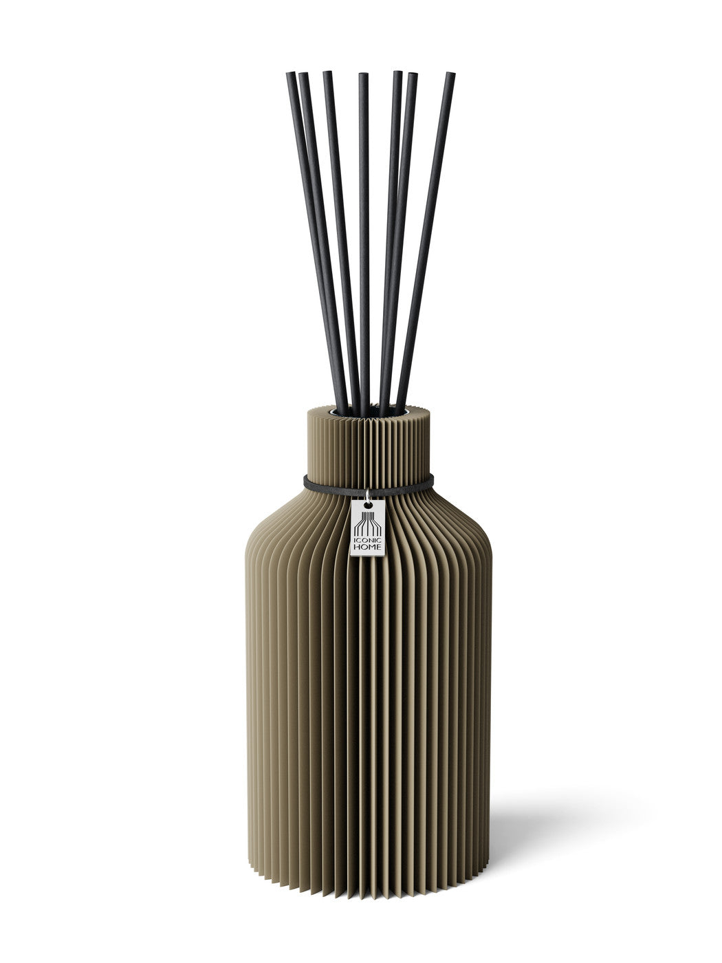Duftvase Pure Mystic Mud 17,5 cm ICONIC HOME Schwarzes Band