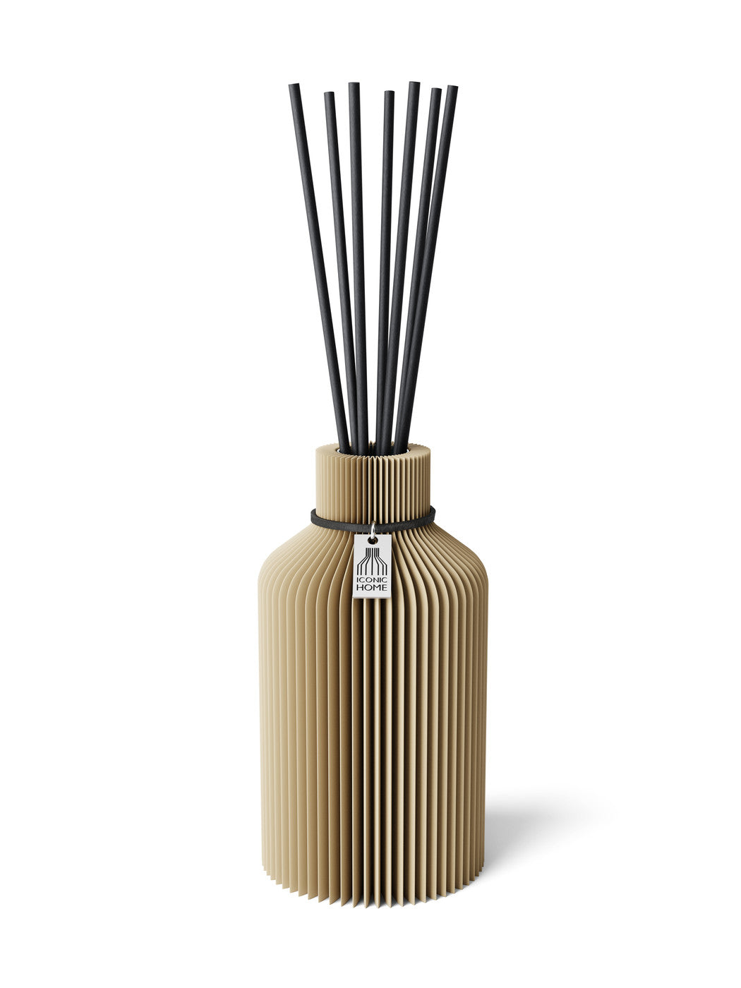 Duftvase Pure Natural Oak 15 cm ICONIC HOME Schwarzes Band