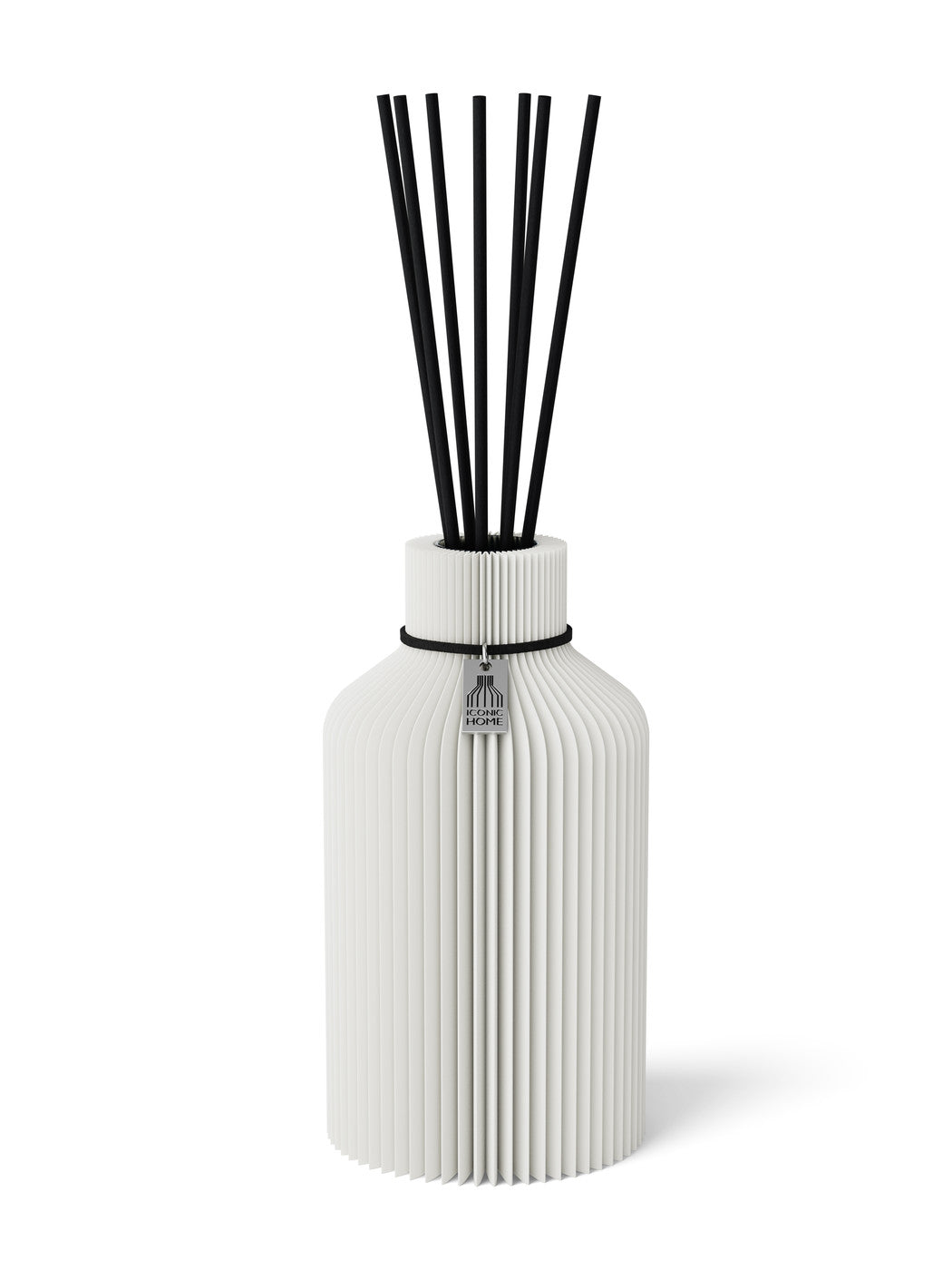 Duftvase Pure Pure White 17,5 cm ICONIC HOME Schwarzes Band