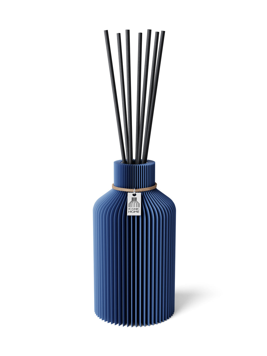 Duftvase Pure Sea Blue naturfarbenes Band 15 cm ICONIC HOME