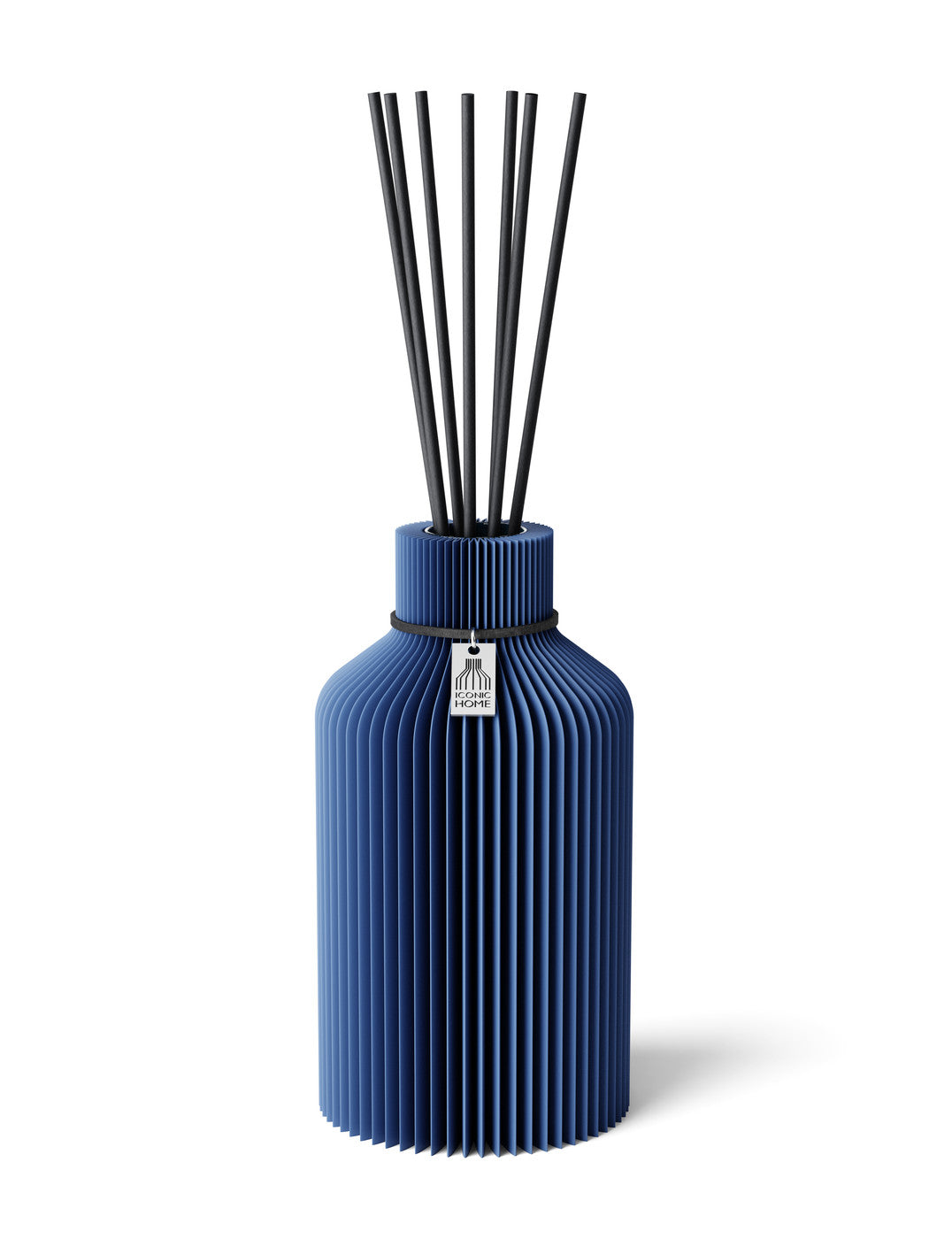 Duftvase Pure Sea Blue schwarzes Band 17,5 cm ICONIC HOME