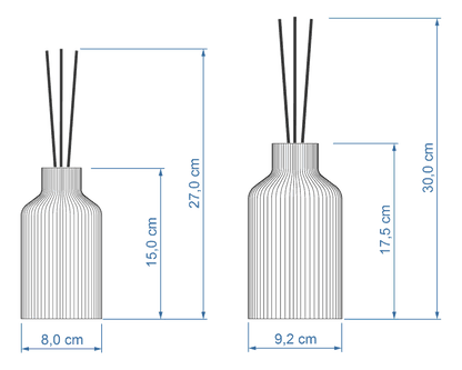 Duftvase Pure – Diffusorvase mit Diffusorstäbchen