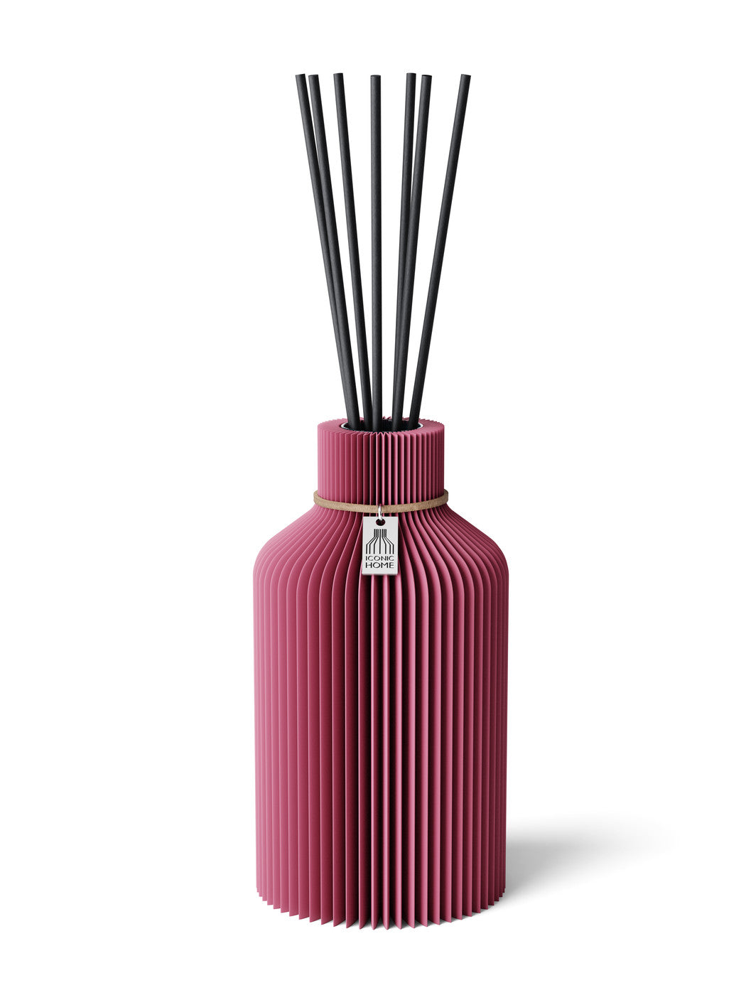 Duftvase Pure Soft Berry naturfarbenes Band 17,5 cm ICONIC HOME