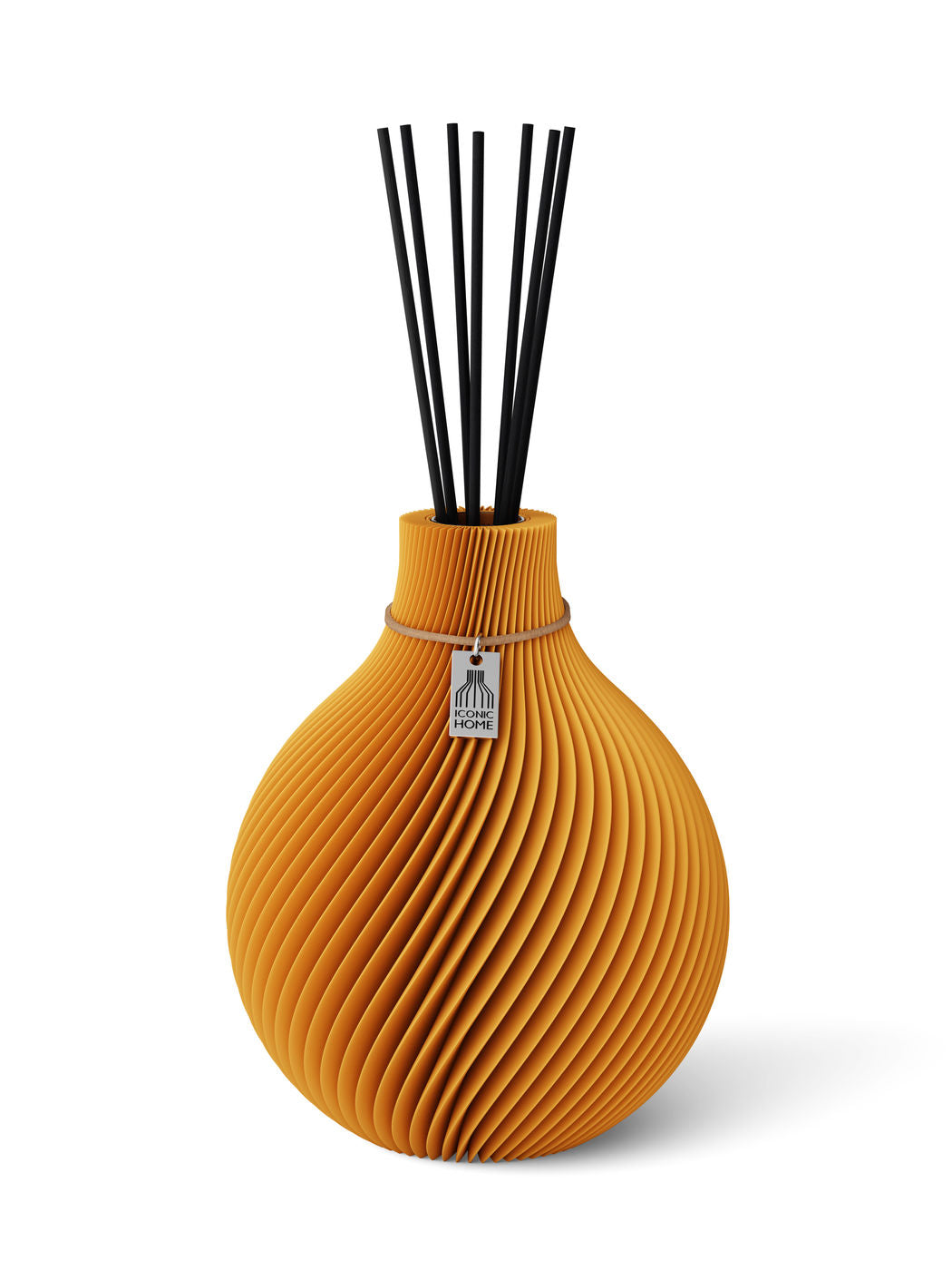 Duftvase Sphere Golden Sunrise Naturfarbenes Band 20 cm ICONIC HOME