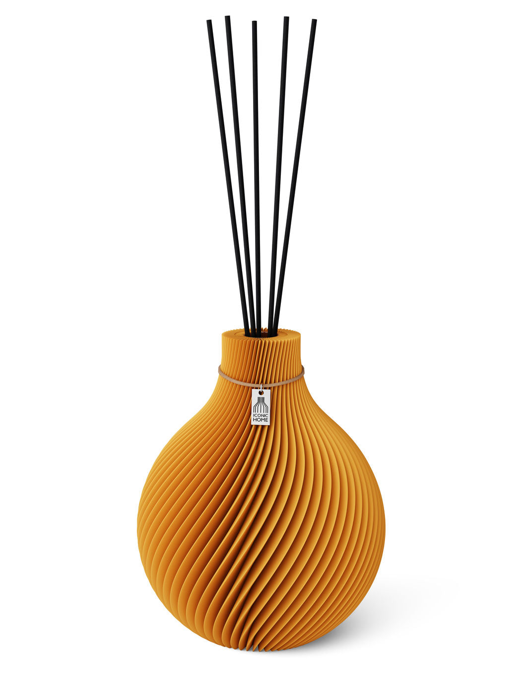 Duftvase Sphere Golden Sunrise Naturfarbenes Band 26 cm ICONIC HOME