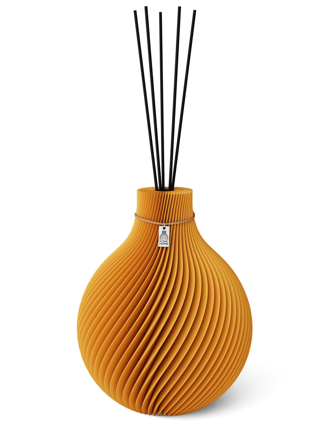 Duftvase Sphere Golden Sunrise Naturfarbenes Band 32 cm ICONIC HOME