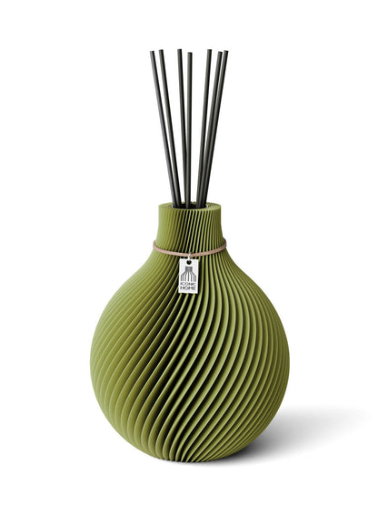 Duftvase Sphere Matcha Green naturfarbenes Band 20 cm ICONIC HOME