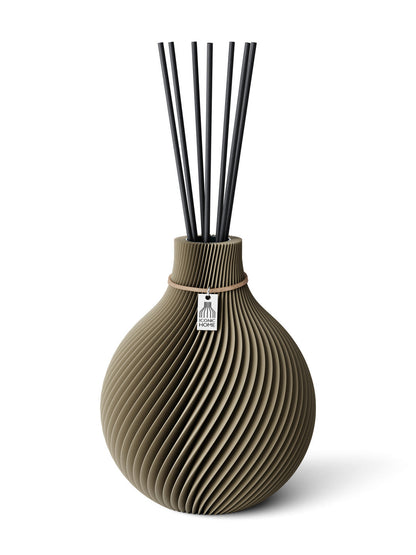 Duftvase Sphere Mystic Mud 17,5 cm ICONIC HOME Naturfarbenes Band