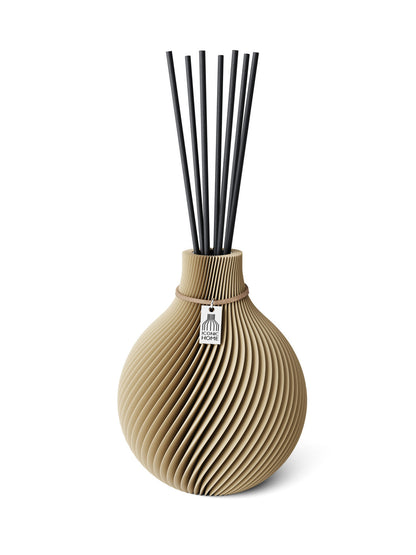 Duftvase Sphere Natural Oak 15 cm ICONIC HOME Naturfarbenes Band