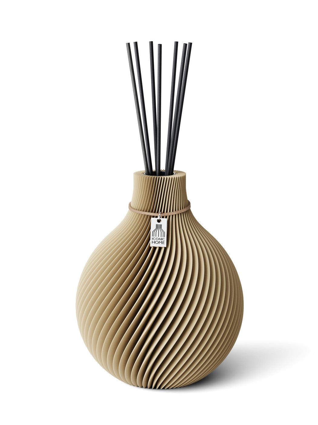 Duftvase Sphere Natural Oak 20 cm ICONIC HOME Naturfarbenes Band