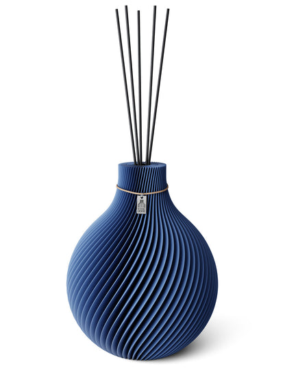 Duftvase Sphere Sea Blue naturfarbenes Band 32 cm ICONIC HOME