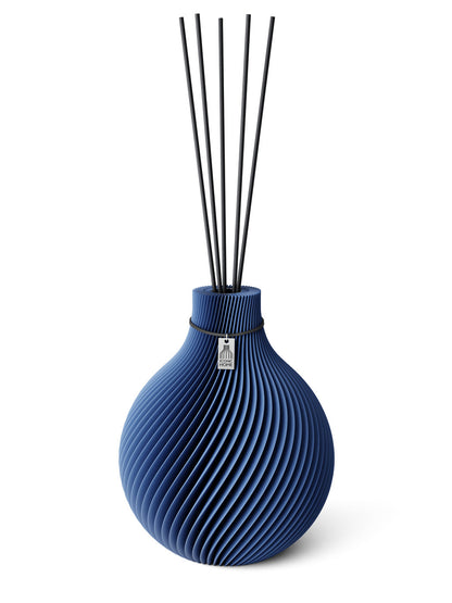 Duftvase Sphere Sea Blue schwarzes Band 26 cm ICONIC HOME