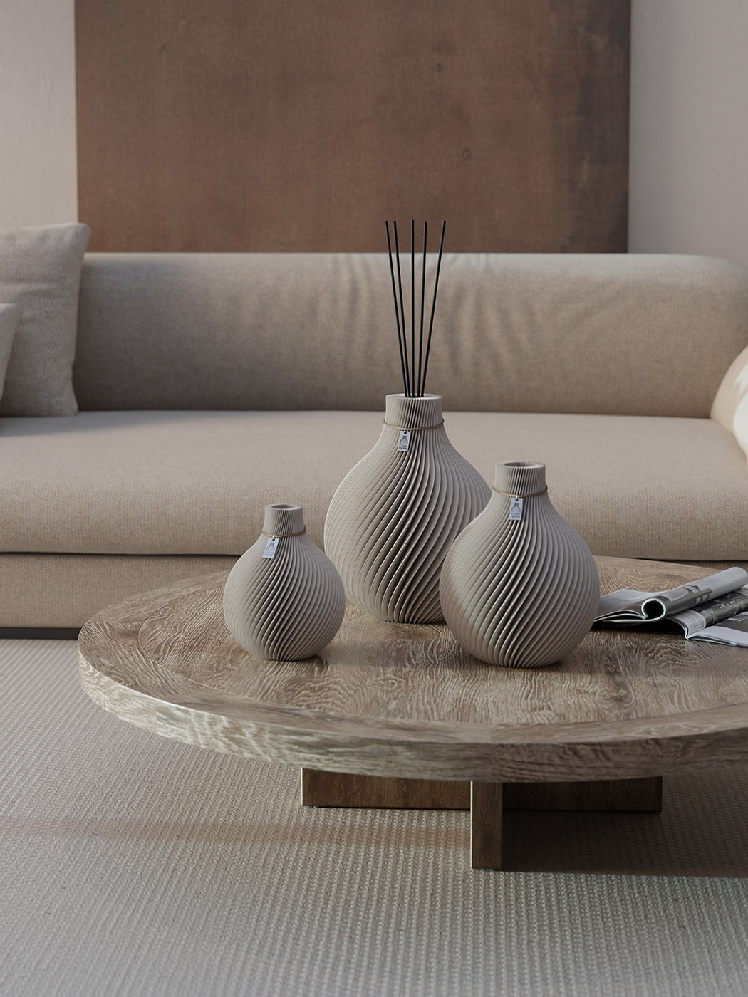 Vase Sphere 3er Set inkl. großer Duftvase