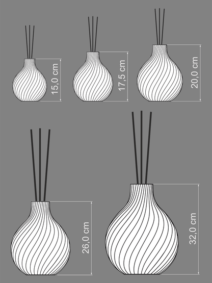 Duftvase Sphere - Raumduft Diffuser Set mit Duftöl und Duftstäbchen | cozy greige