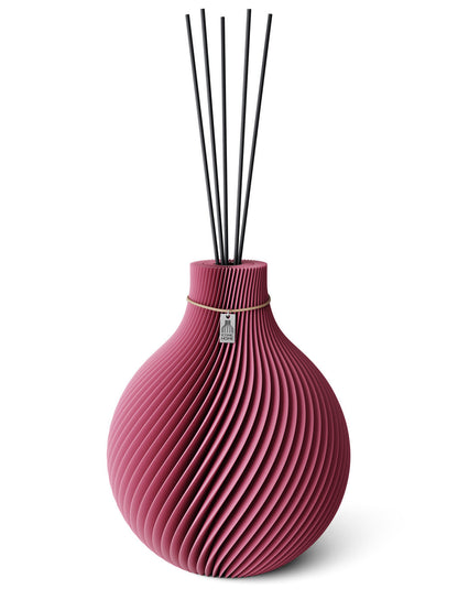 Duftvase Sphere Soft Berry naturfarbenes Band 32 cm ICONIC HOME