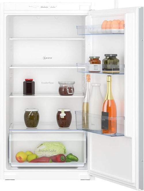 NEFF KI1311SE0, N 30, Einbaukühlschrank, 102,5 x 56 cm, 165 L Kühlen, Made in Germany, Leise, Sicherheitsglas, FreshSafe Schublade, Eco Air Flow für