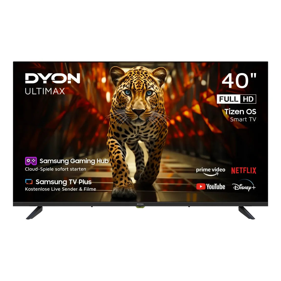 DYON ULTIMAX 40F-TI – 40 Zoll (100 cm) Full-HD Smart TV mit Tizen OS, Triple Tuner (DVB-C/-S2/-T2), Smart & Gaming Hub, Prime Video, Netflix, Disney+ 2025