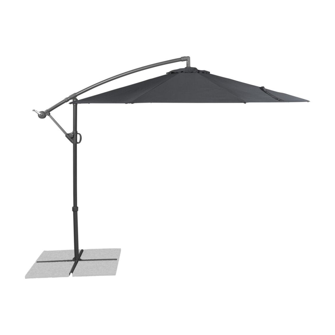 LIVARNO home Ampelschirm, 3 m, mit Handkurbel, anthrazit – B-Ware sehr gut