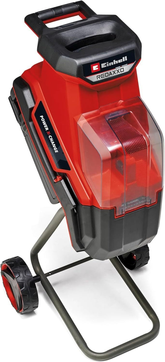 Einhell Akku-Messerhäcksler REDAXXO 36/25 Power X-Change – 36 V, 25 mm Aststärke, 55 L Fangsack