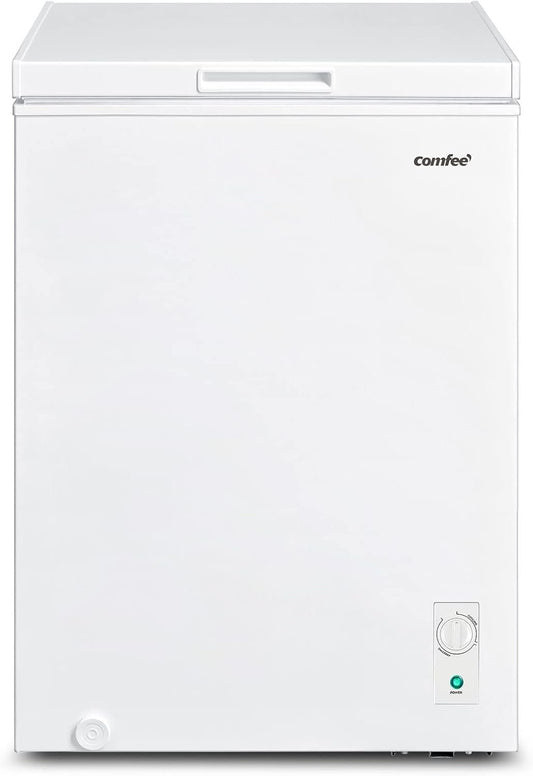 Comfee RCC100WH2(E) Gefriertruhe/169 kWh/Jahr/85cm hoch/99L/38dB/Geringe Lautstärke/Hoch effizientesD-förmigesRohr/Geeignet für verschiedene