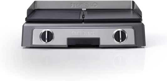 Cuisinart Hot Plate Entertaining Grill & Griddle | XL Elektrischer Plancha Grill, Teppanyaki Grillplatte für zu Hause | Antihaftbeschichtete abnehmbare Platte, 2-Zonen-Temperaturregelung bis zu 260°C 1