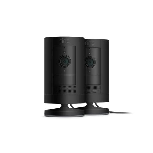 2er-Set Auenkamera Netzstecker | Stick Up Cam Plug-In(Schwarz)