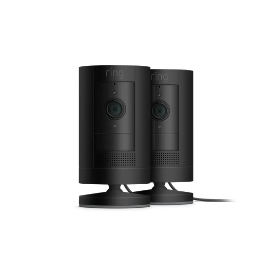 2er-Set Auenkamera Netzstecker | Stick Up Cam Plug-In(Schwarz)