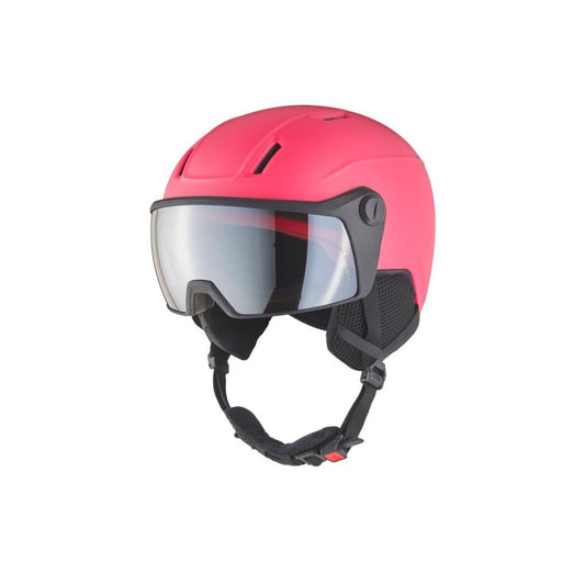 CRIVIT Kinder Ski und Snowboardhelm, mit Visier (beere) – B-Ware Transportschaden Kosmetisch
