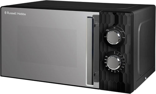 Russell Hobbs Honeycomb RHMM715G 17 Liter 700 W Grau Solo manuelle Mikrowelle mit 5 Leistungsstufen, integrierter Timer und Auftaufunktion(Weiß/