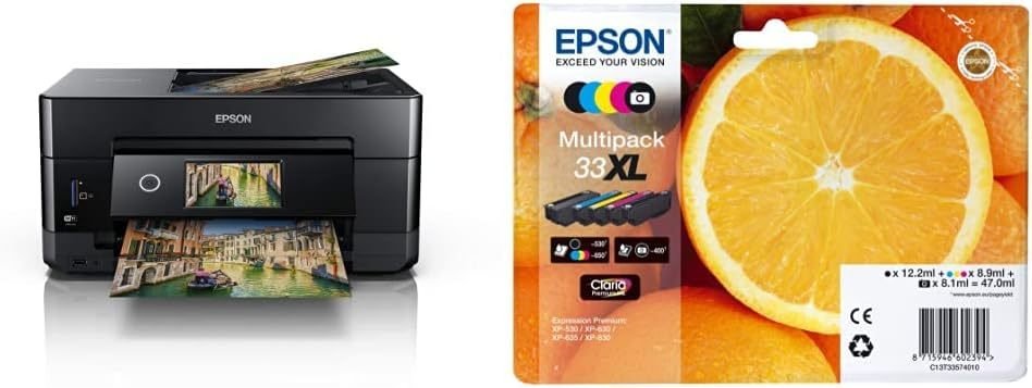Epson Expression Premium XP-7100 A4 kabelloser Multifunktionstintenstrahldrucker(XP-7100/Bundle mit 33XL Tinte/Drucker)